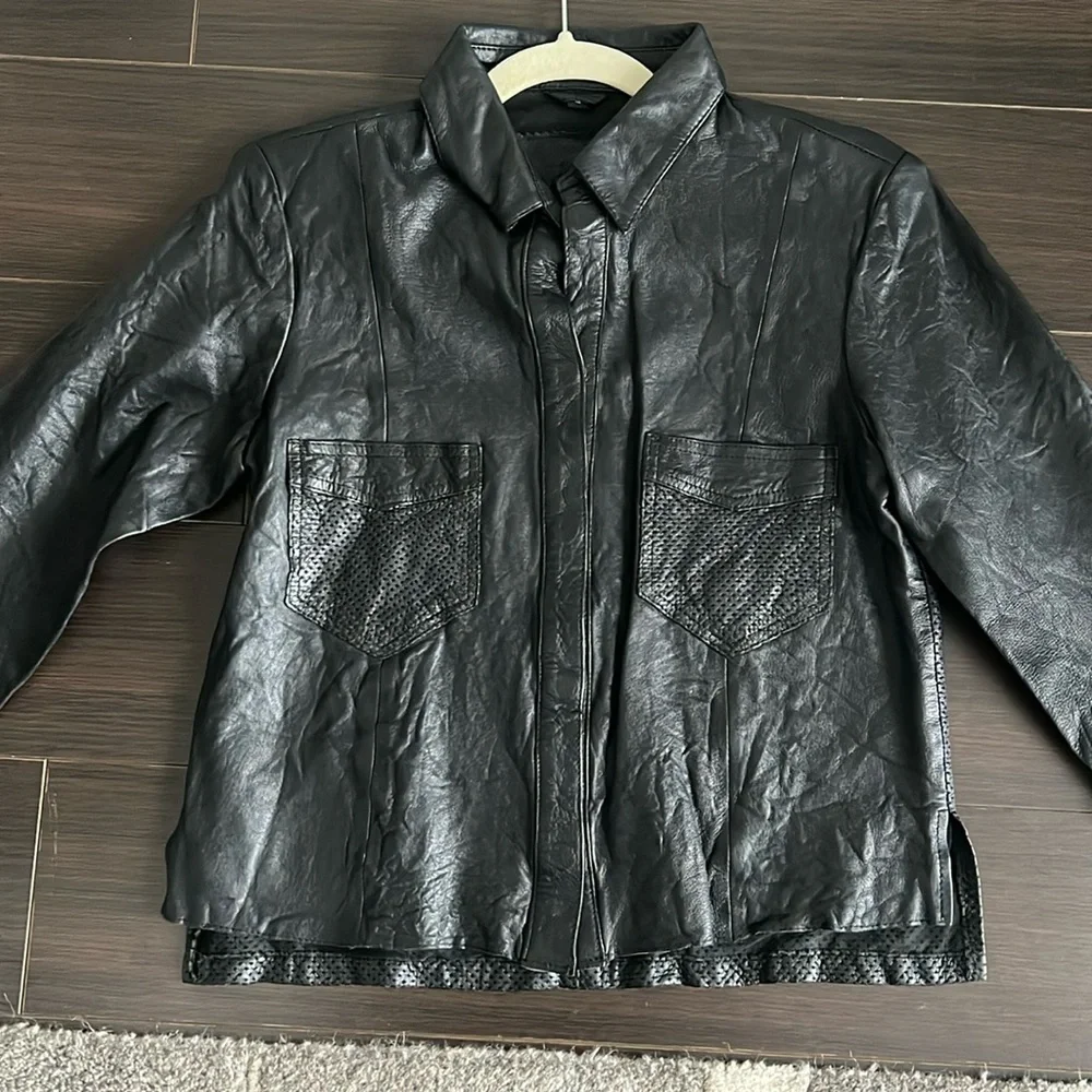Bano eeMee Leather Cropped Jacket, XS